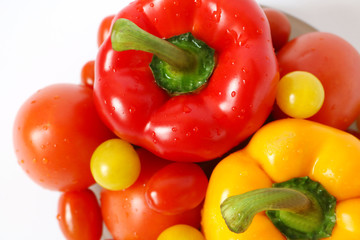 Colorful vegetables paprika tomato