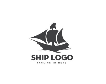 ship drawing marine logo design inspiration