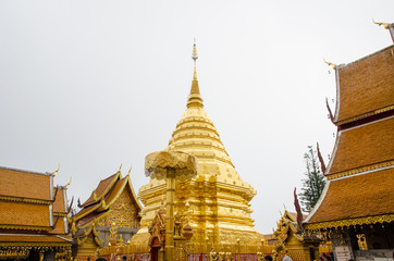Naklejka premium golden stupa at Doi Suthep, Chiang Mai
