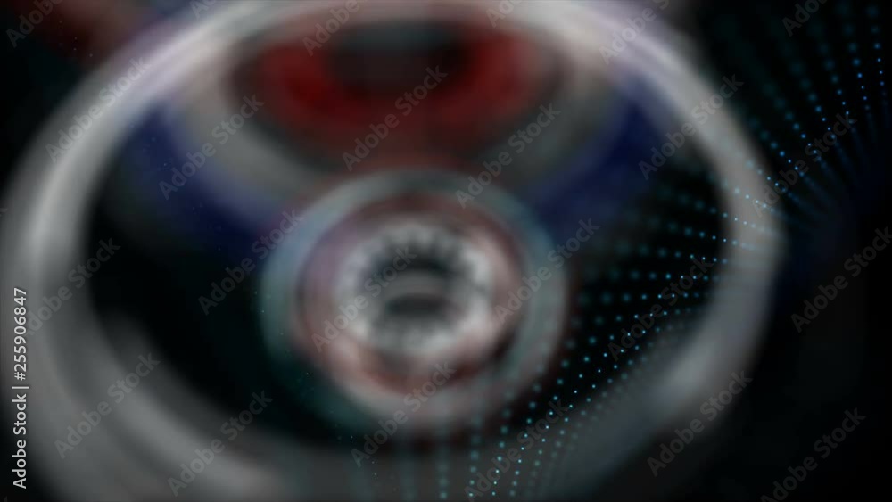 Poster circle hud head up display interface element for futuristic cyber technology concept with dark and g