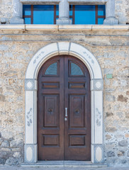 Old Door in a Building in a Village in Southern Italy
