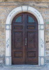 Old Door in a Building in a Village in Southern Italy