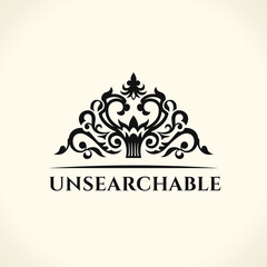 Vintage Decorative Elements Flourishes Calligraphic Ornament. Floral logo