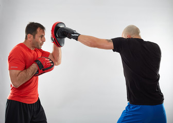 Kickbox fighter and coach training