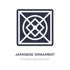 japanese ornament icon on white background. Simple element illustration from Art concept.