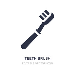 teeth brush icon on white background. Simple element illustration from Beauty concept.
