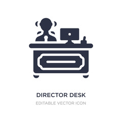 director desk icon on white background. Simple element illustration from Business concept.