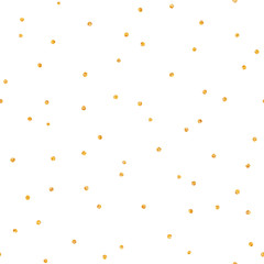 Golden glitter dots seamless pattern