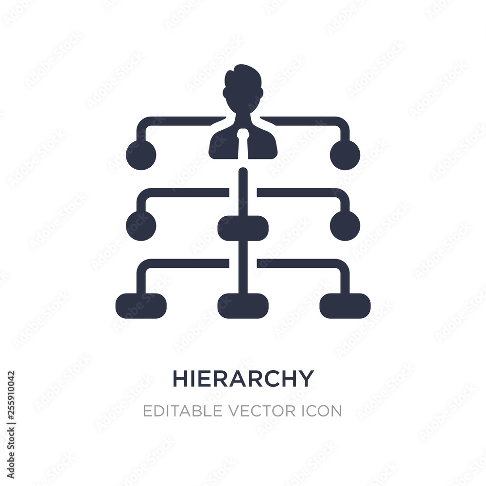 Poster hierarchy structure icon on white background. simple element illustration from business concept.