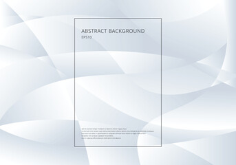 Abstract white and gray gradient color curve background. Technology modern futuristic style.