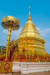 Fototapeta premium golden stupa at Chiang Mai. Thailand