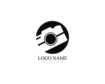 Camera Photography logo template vector icon illustration design 