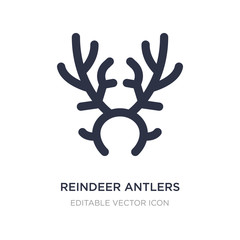 reindeer antlers icon on white background. Simple element illustration from Christmas concept.
