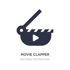movie clapper icon on white background. Simple element illustration from Cinema concept.