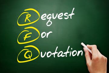 RFQ - Request For Quotation acronym, business concept background