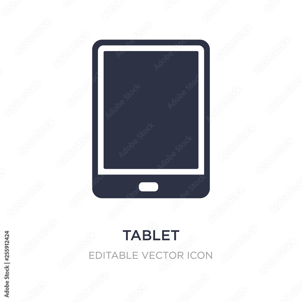 Poster tablet electronic device icon on white background. simple element illustration from computer concept