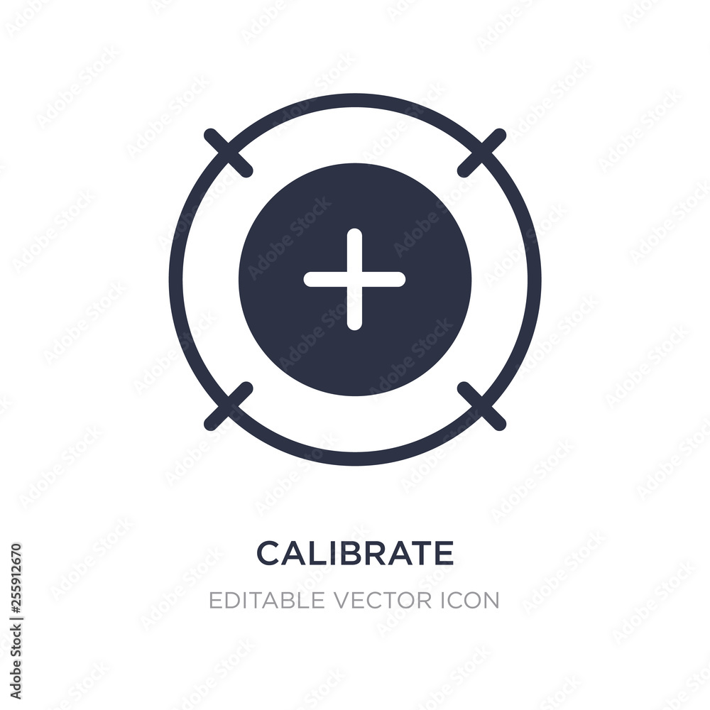 Poster calibrate icon on white background. simple element illustration from computer concept.