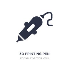3d printing pen icon on white background. Simple element illustration from Computer concept.