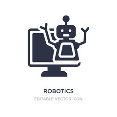 robotics icon on white background. Simple element illustration from Computer concept.