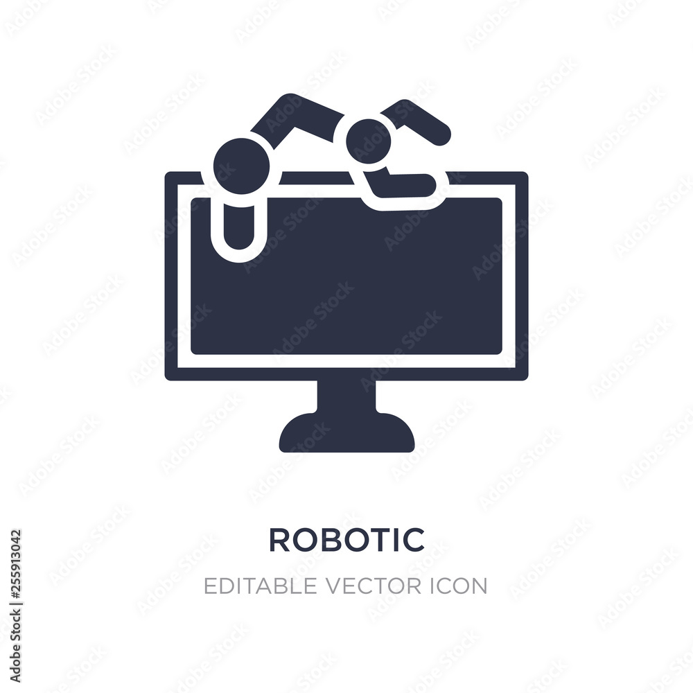 Aufkleber robotic icon on white background. simple element illustration from computer concept.