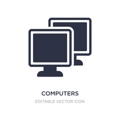 computers icon on white background. Simple element illustration from Computer concept.