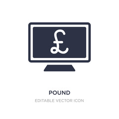 pound icon on white background. Simple element illustration from Computer concept.