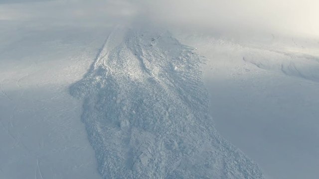 big avalanche in a ski resort 2