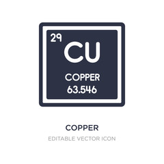 copper icon on white background. Simple element illustration from Construction and tools concept.