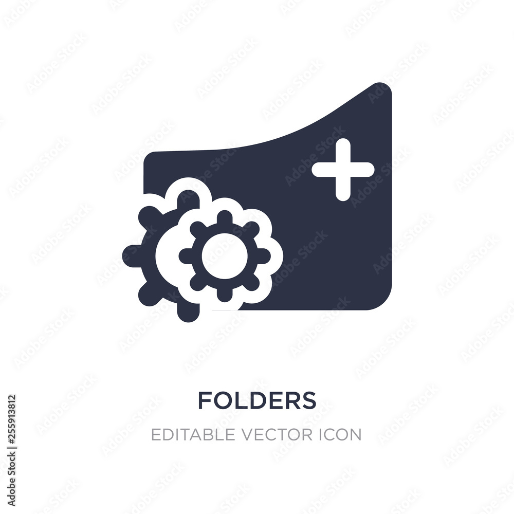 Poster folders icon on white background. simple element illustration from edit tools concept.