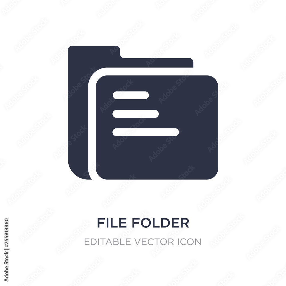 Aufkleber file folder icon on white background. simple element illustration from edit tools concept.