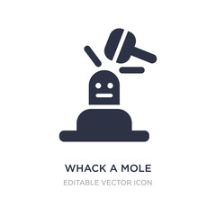 whack a mole icon on white background. Simple element illustration from Entertainment concept. - obrazy, fototapety, plakaty