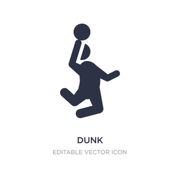 dunk icon on white background. Simple element illustration from Entertainment concept.