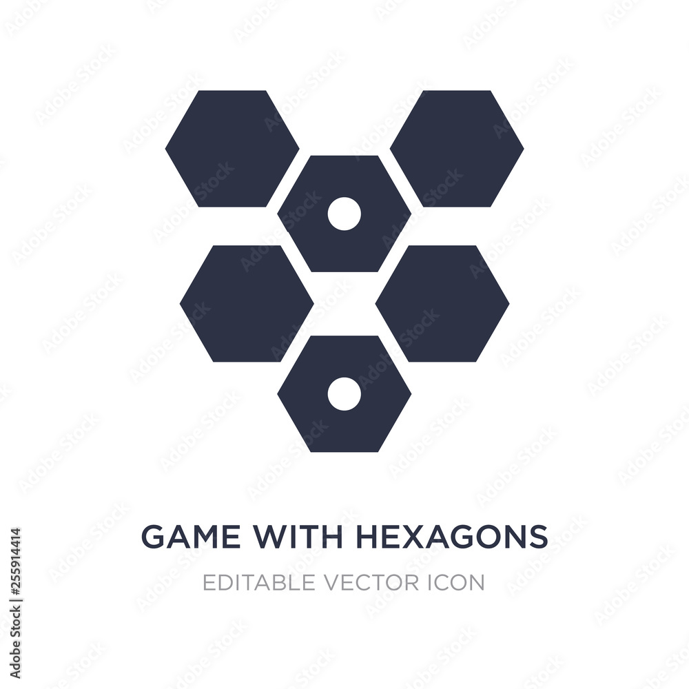 Aufkleber game with hexagons icon on white background. simple element illustration from entertainment concept.