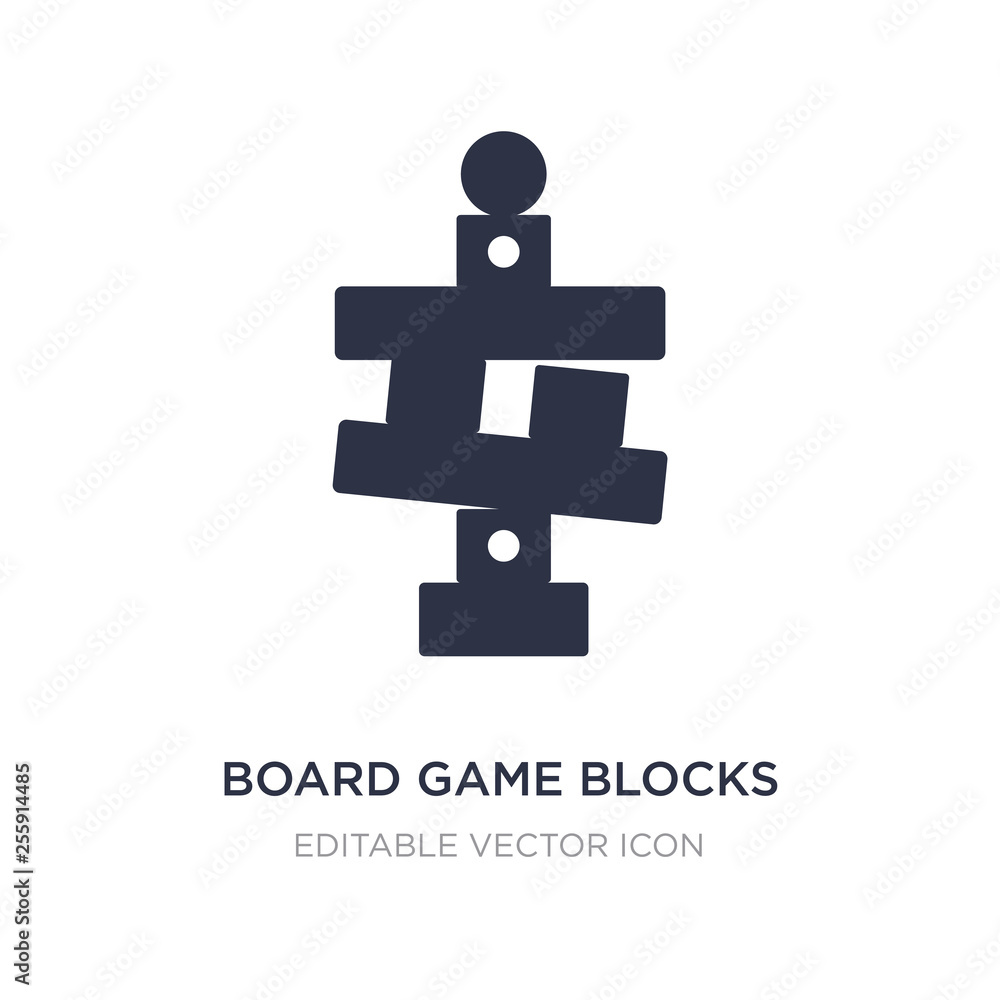Poster board game blocks icon on white background. simple element illustration from entertainment concept.