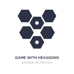 game with hexagons icon on white background. Simple element illustration from Entertainment concept.