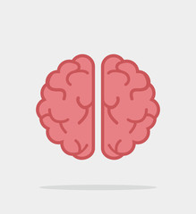 Creative brain vector flat