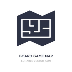 board game map icon on white background. Simple element illustration from Entertainment concept.