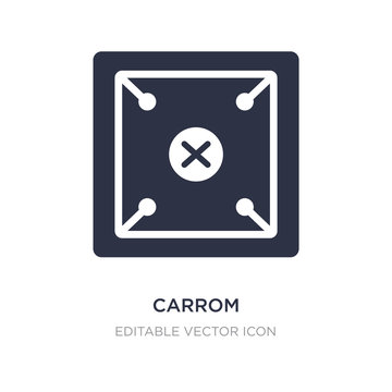 carrom icon on white background. Simple element illustration from Entertainment concept.