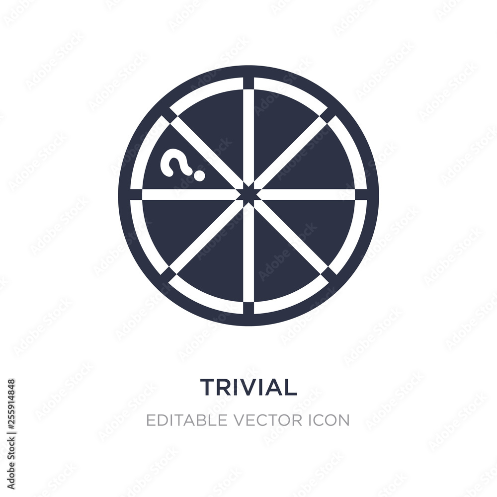 Wall mural trivial icon on white background. Simple element illustration from Gaming concept.