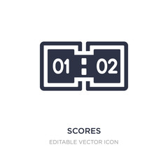 scores icon on white background. Simple element illustration from Gaming concept.