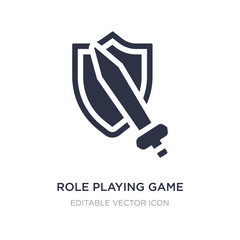 role playing game icon on white background. Simple element illustration from Gaming concept.