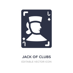 jack of clubs icon on white background. Simple element illustration from Gaming concept.