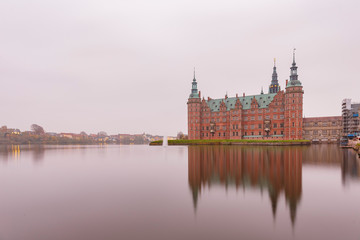 Twilight exterior view of the famous Frederiksborg Castle
