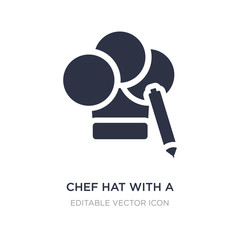 chef hat with a pencil icon on white background. Simple element illustration from General concept.