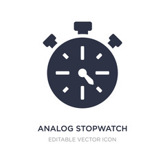 analog stopwatch icon on white background. Simple element illustration from General concept.