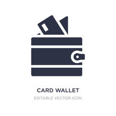 card wallet icon on white background. Simple element illustration from General concept.