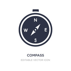 compass pointing south east icon on white background. Simple element illustration from General concept.