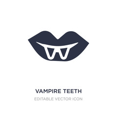 vampire teeth icon on white background. Simple element illustration from Halloween concept.