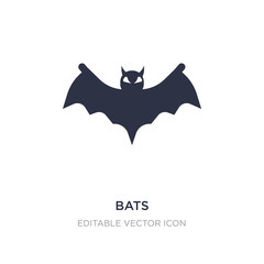 bats icon on white background. Simple element illustration from Halloween concept.