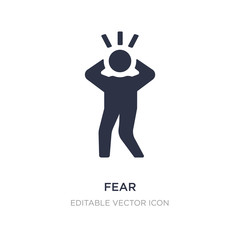 fear icon on white background. Simple element illustration from Halloween concept.